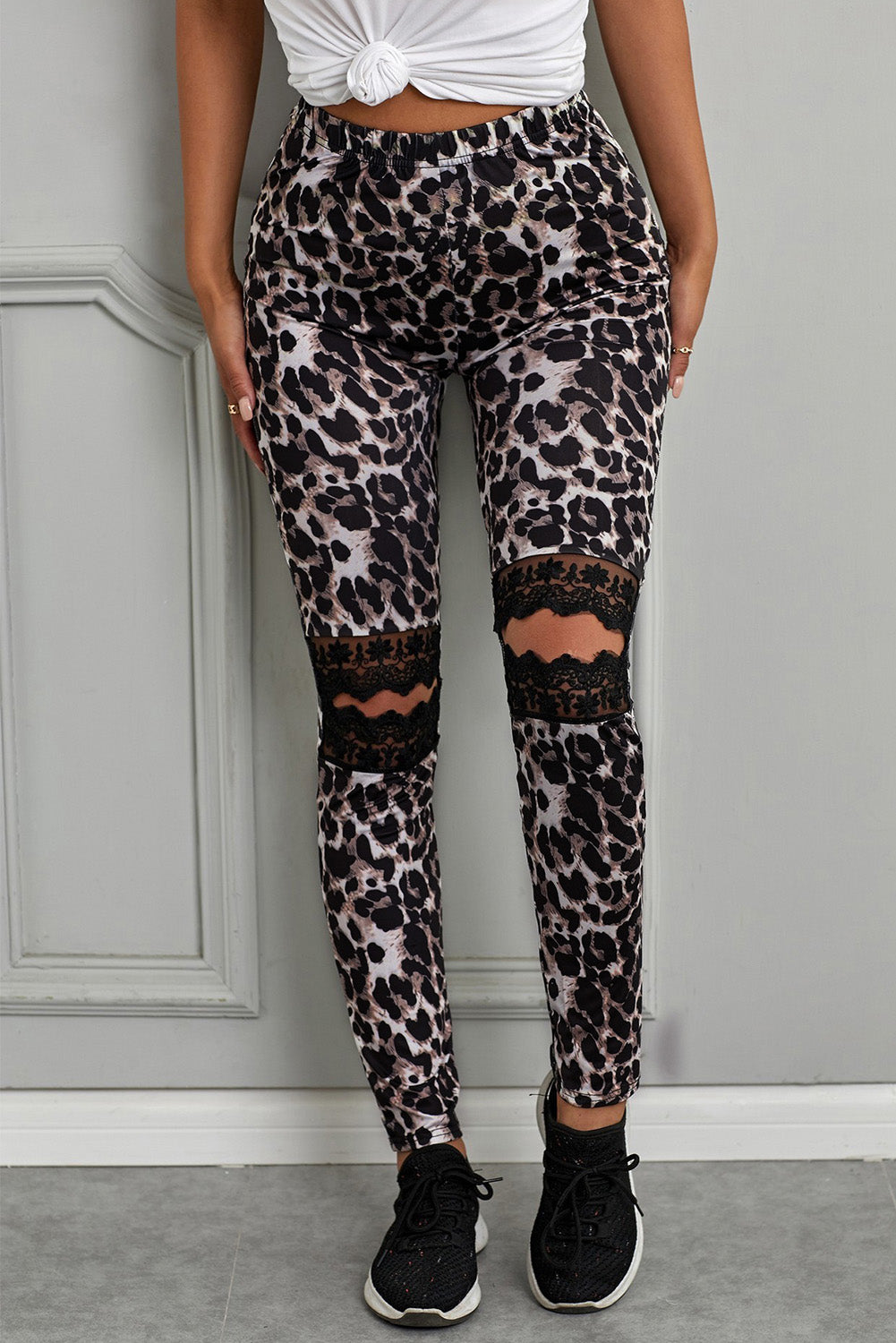 Leopard print chenille leggings - Dolce&Gabbana - Women | Luisaviaroma